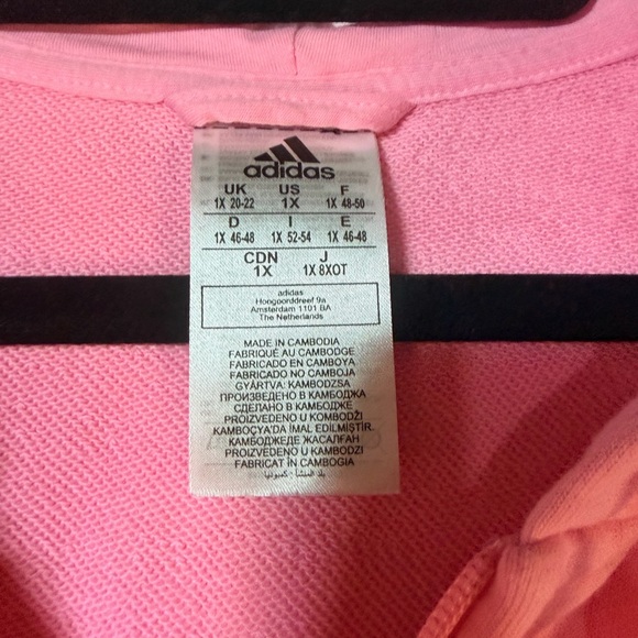 Adidas Pink Full-Zip Hoodie - Picture 6 of 6